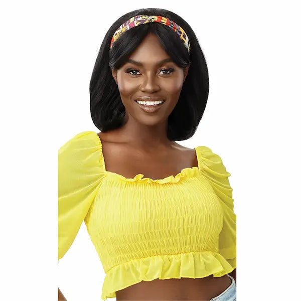 Perruque Noire Converti Cap Bob Lisse Outre Curvy Bella.
