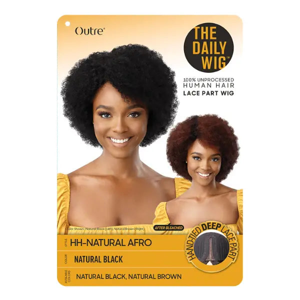 Perruque Crépue Afro Cheveux Naturels Courte Outre Hair