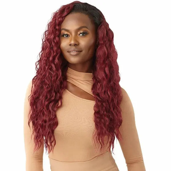 Perruque cheveux online long rouge