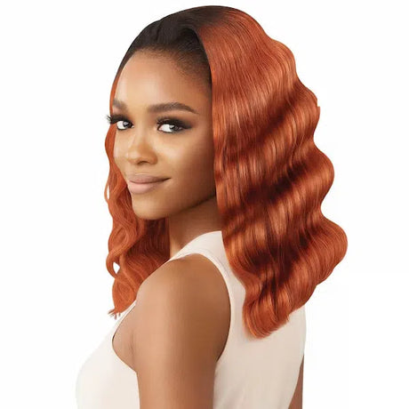 Perruque synthétique Demi-Tête Ondulée Wavy rousse orangée - Taureena Outré DR Copper orange
