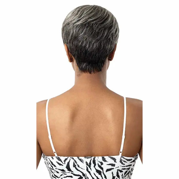 Perruque grise Pixie Cut Courte Cheveux Naturels couleur OM280/34/44 Outre Fab&Fly