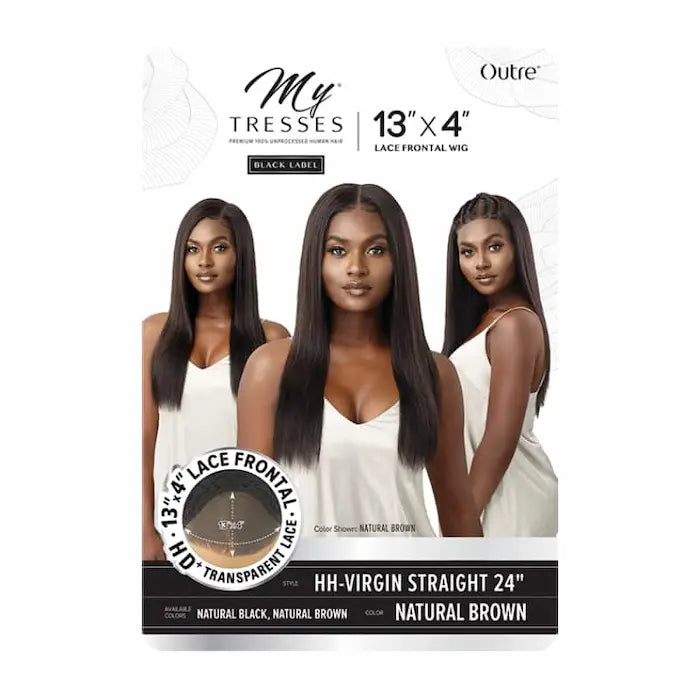 Perruque Grade 10+ Lace Front Naturelle Ultra HD 13X4 VIRGIN STRAIGHT 24 pouces 13" x 4"- Outré