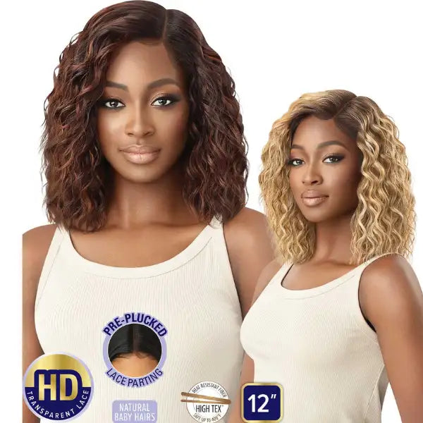 Perruque Lace Front outre bob bouclé Kelora