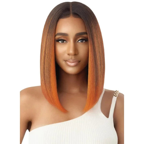 Perruque Lace HD Transparent bob lisse yaki straight ombre ginger lacefront deluxe DRFF Cajun Spice Anniston Outre
