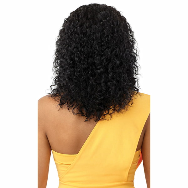 Perruque Curly Cheveux Naturels Deep Lace Outré Effet Wet & Wavy de dos