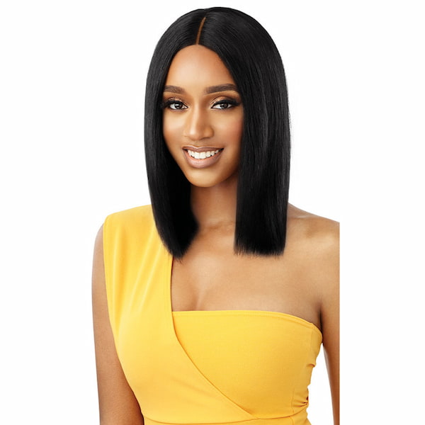 Perruque Curly Cheveux Naturels Deep Lace Outré Effet Wet & Wavy peut être portée lisse ou bouclée