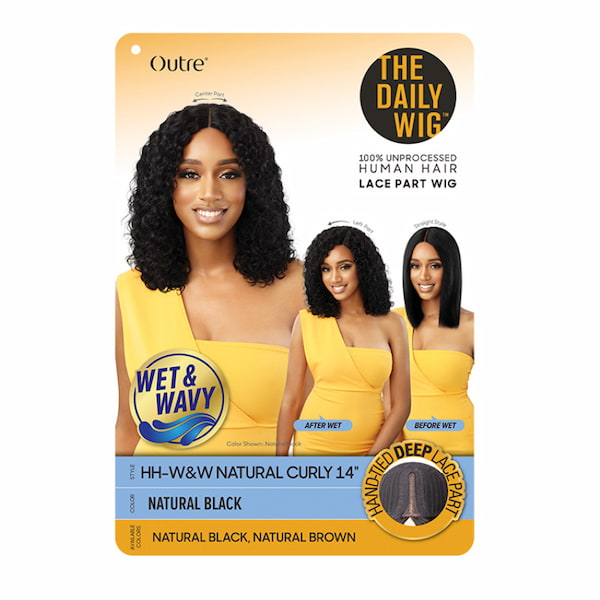 Perruque Cheveux Humains Wet & Wavy NATURAL CURLY - Outré