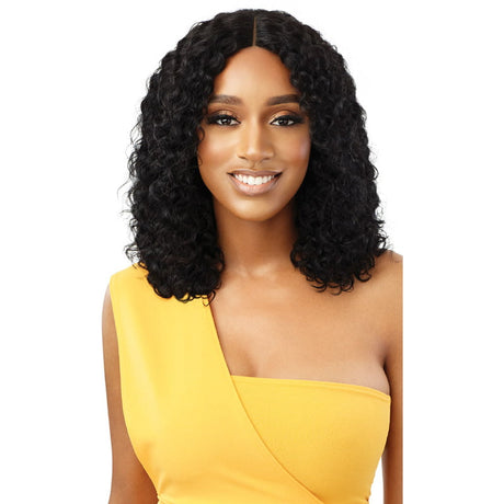 Perruque Curly Cheveux Naturels Deep Lace Outré Effet Wet & Wavy 