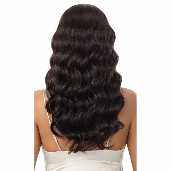 Perruque naturelle ondulée cheveux vierges Virgin Body 22 pouces Lace HD 13x4 - Outré Black label Grade 10+ vue de dos