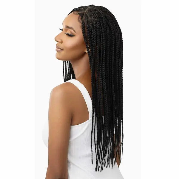 Perruque Femme Noire Tressée Style Mercredi / Gothique - Longueur 50cm, Avec Frange, Pour Cosplay Halloween - 7