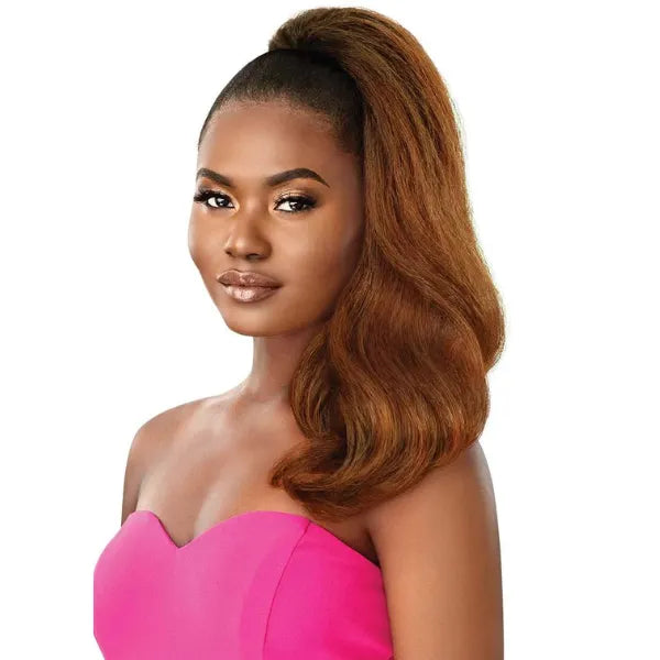 Postiche Light Yaki ondulé couleur roux Neesha Body Wave outre