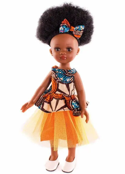 MARULADOLLS - AWA : Poupée Noire Africaine aux Cheveux Afro de 45CM dans  Une boîte Cadeau - Poupon Noir aux Cheveux crépus. Idée Cadeau pour Les 3  Ans et Plus : : Jeux et Jouets