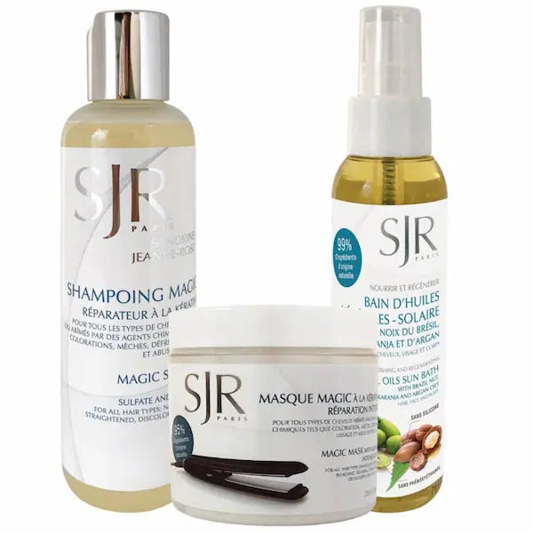 SJR Programme Réparateur SJR à la kératine avec un shampoing Magic, Masque Magic, Bain d'huiles