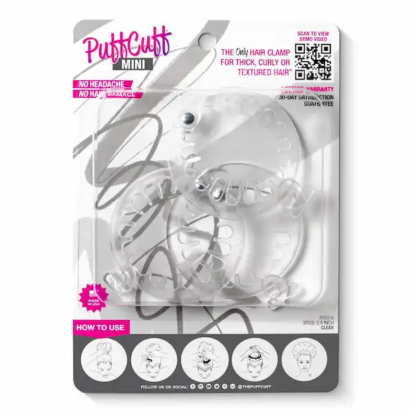 PuffCuff Lot de 3 MINI anneaux transparents 
