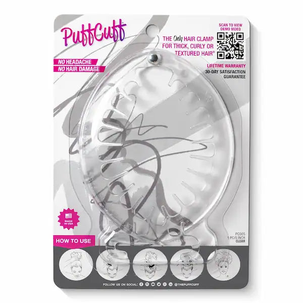 PuffCuff Original Transparent Sans casse Ne tire pas les cheveux