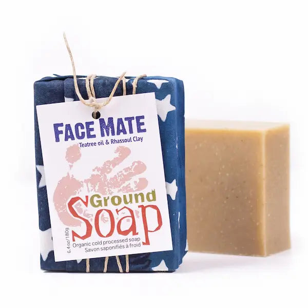 Savon Naturel Bio Purifiant Visage et Corps Peaux Mixte à grasse Face Mate Ground Soap