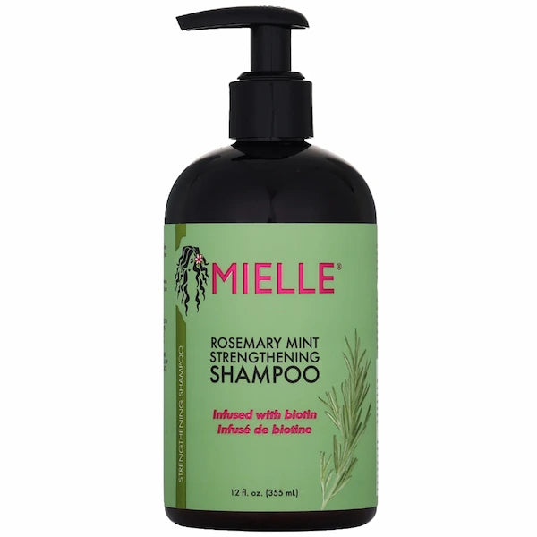 Shampoing Fortifiant Romarin & Menthe Poivré - Mielle Organics  pour cheveux secs et cassants - 355ML
