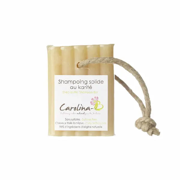 Shampoing Solide au Karité - Carolina B pour cheveux secs, crépus, bouclés frisés.
