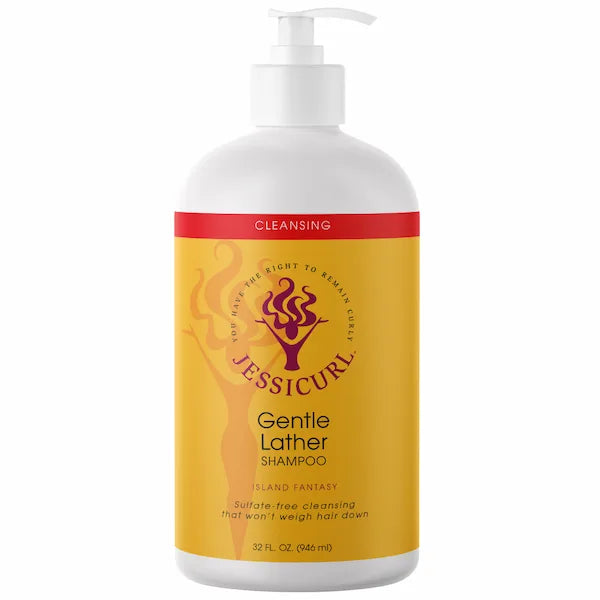 Shampoing Doux Hydratant Sans Sulfate Gentle Lather Shampoo - Jessicurl 32OZ - 946 ml Parfum Island Fantasy 