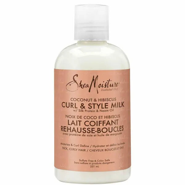 Shea Moisture Coconut & Hibiscus -  Curl & Style Milk - Lait Coiffant Rehausse Boucles