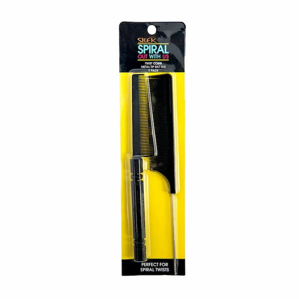Lot de 2 : Peigne à queue métal  + Comb coils locks 