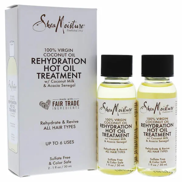Shea Moisture - bain d'huile soin pre-poo cheveux secs cure au lait et à l'huile de coco