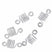 Hair rings 5 bijoux argentés pour nattes, locks, vanilles, tresses ou box braids
