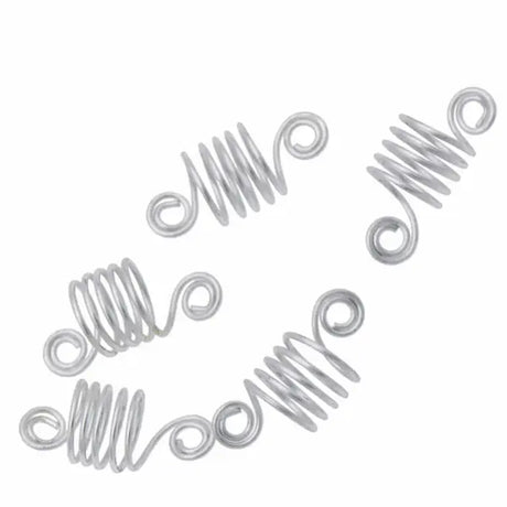 Hair rings 5 bijoux argentés pour nattes, locks, vanilles, tresses ou box braids