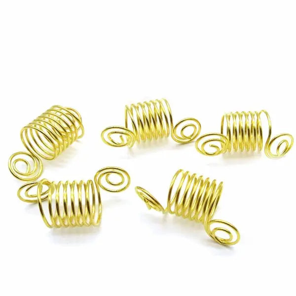Bijoux dorés pour nattes, locks, vanilles, tresses ou box braids