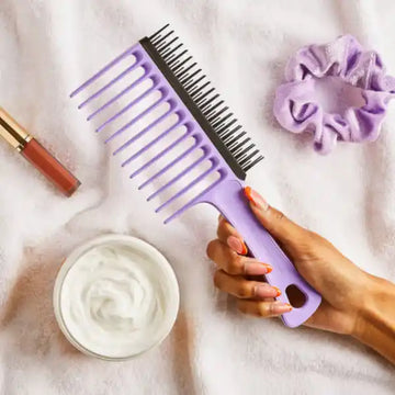 Set De 3 Peignes à Cheveux Fibres De Carbone - Dents Larges Et Grosses, Neuf