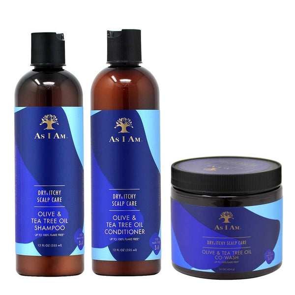 Trio Anti pelliculaire As I Am Dry and Itchy pour cheveux afro 