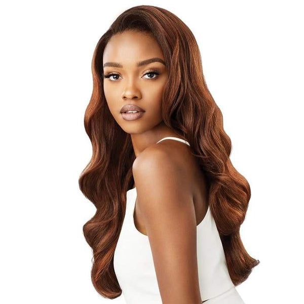 Perruque Demi-Tête Ondulée Longue VIOLETTA en DR2 Ginger Brown 